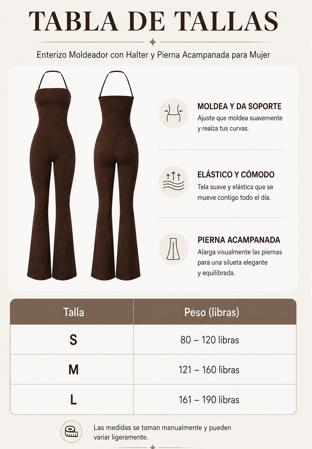 Enterizo Halter Acampanado Moldeador para Mujer