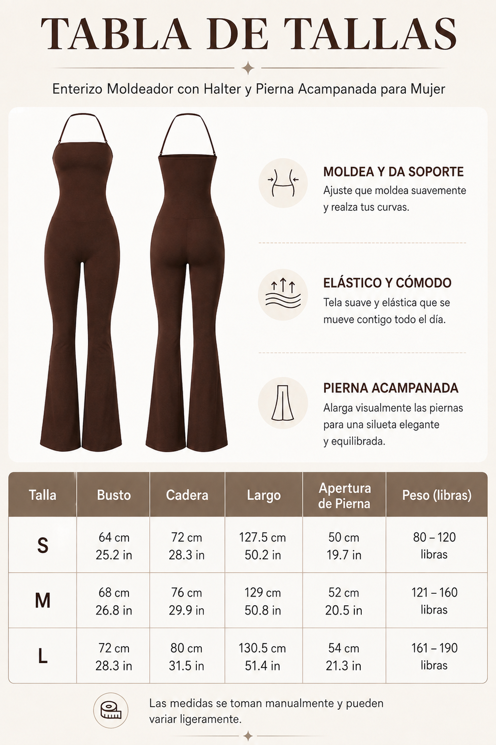 Enterizo Halter Acampanado Moldeador para Mujer