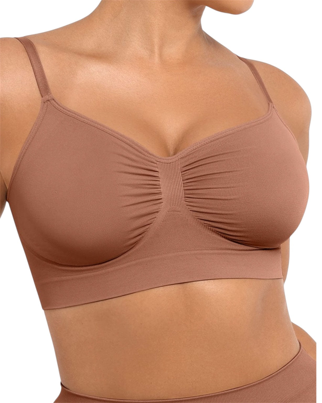 D ajustador sin varilla,elástico con correas ajustables paquete de 2 piezas (beige y negro)