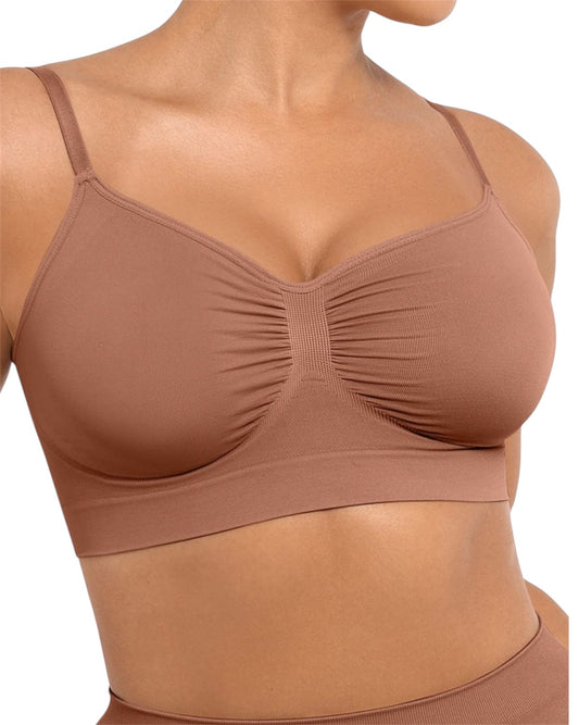 D ajustador sin varilla,elástico con correas ajustables paquete de 2 piezas (beige y negro)